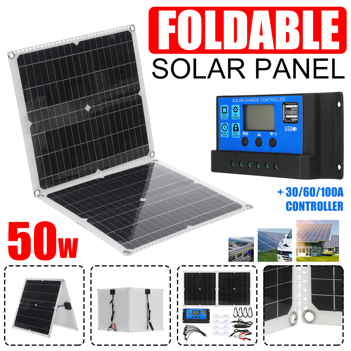 50W-Foldable-Solar-Charging-Panel-30-100A-LCD-Controller-Solar-Battery-Charger-Charging-Kits-1845862-1