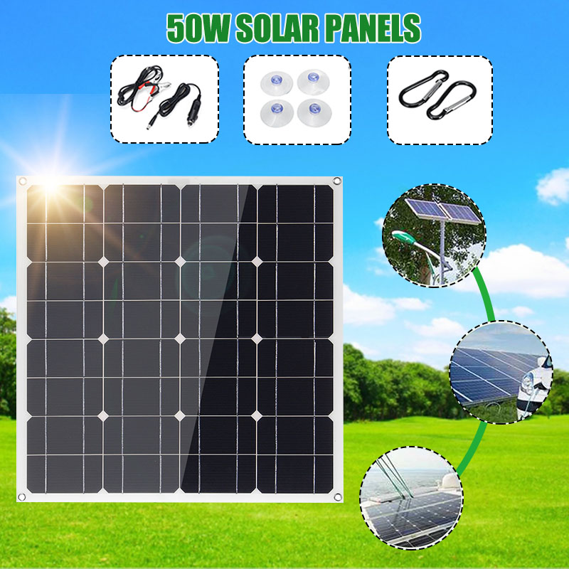 50W-USB-DC-Monocrystalline-Solar-Panel-Flexible-Power-Bank-Outdoor-Camping-Hiking-Battery-Charger-1626534-3