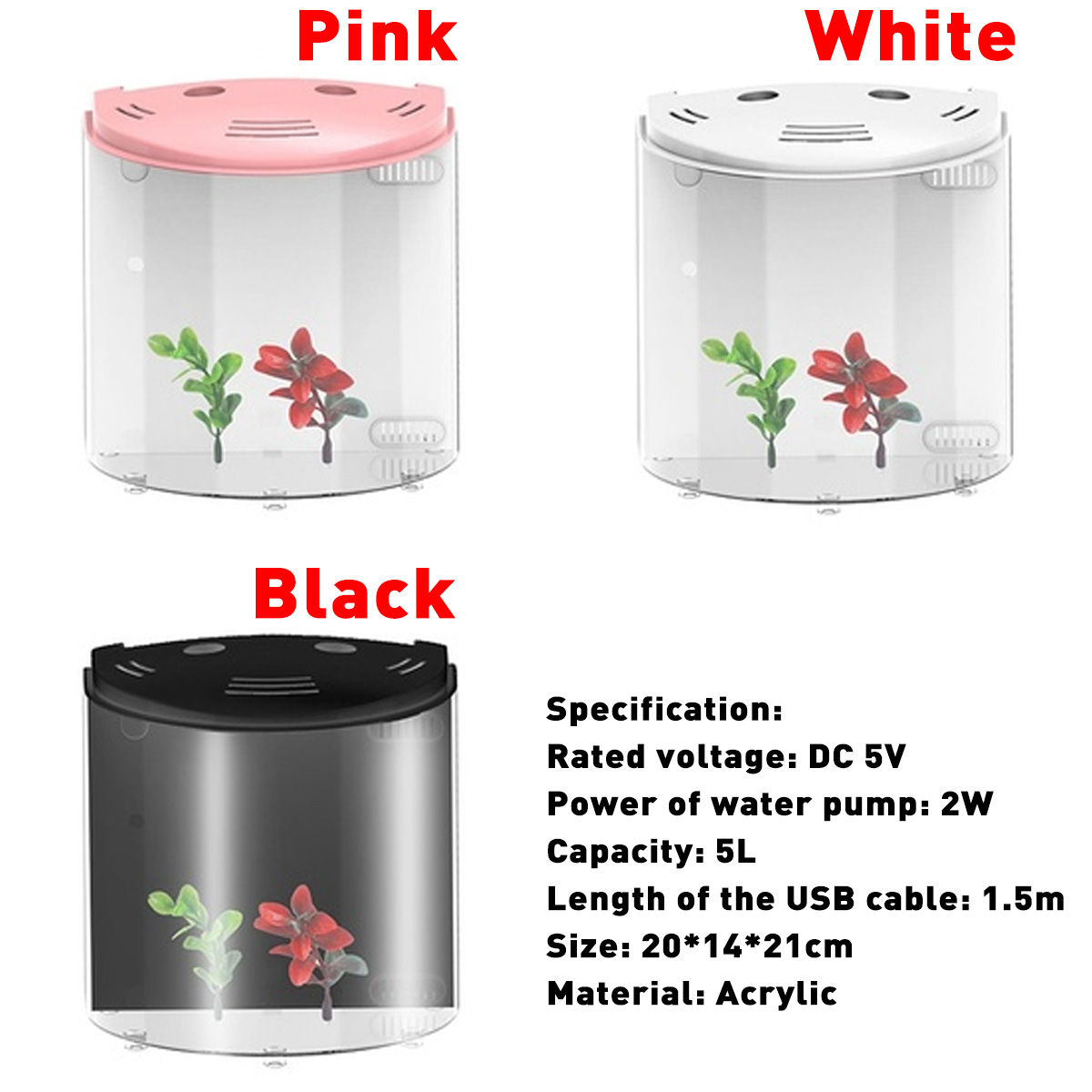 5L-USB-LED-Small-Fish-Tank-180deg-Open-Acrylic-Half-Moon-Mini-Aquarium-Decor-1623222-7