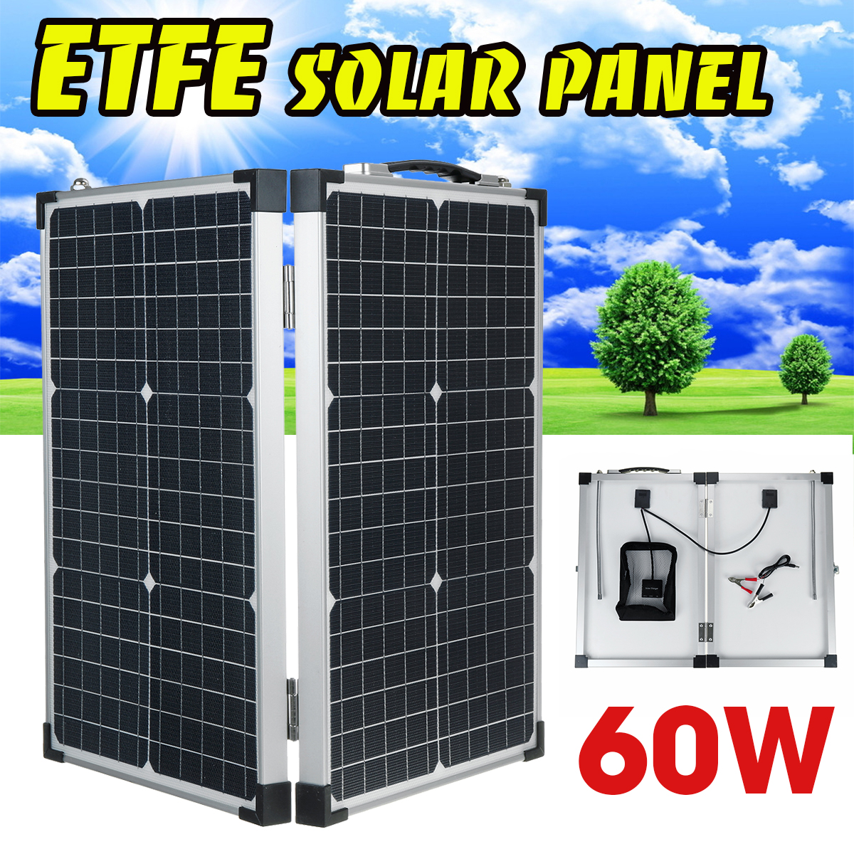 60W-ETFE-Solar-Panel-with-USB-Type-C-DC-interface-with-clips-1662698-1