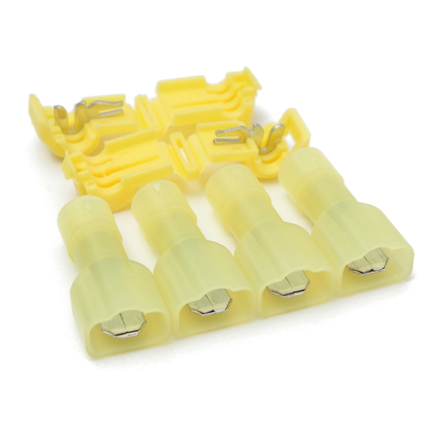 Excellwayreg-TC01-50pcs-Yellow-Quick-Splice-Wire-Terminal-Female-Spade-Connector-Set-970969-2