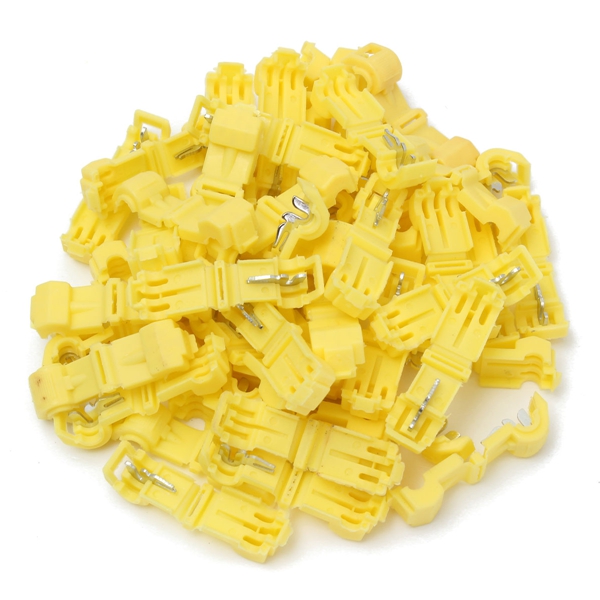 Excellwayreg-TC01-50pcs-Yellow-Quick-Splice-Wire-Terminal-Female-Spade-Connector-Set-970969-3