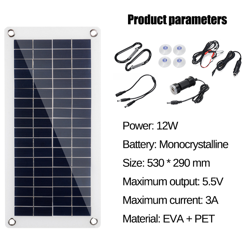 Mono-Solar-Panel-Waterproof-DC-USB-Monocrystaline-Flexible-Solar-Charger-Power-Bank-Outdoor-Camping--1626535-8