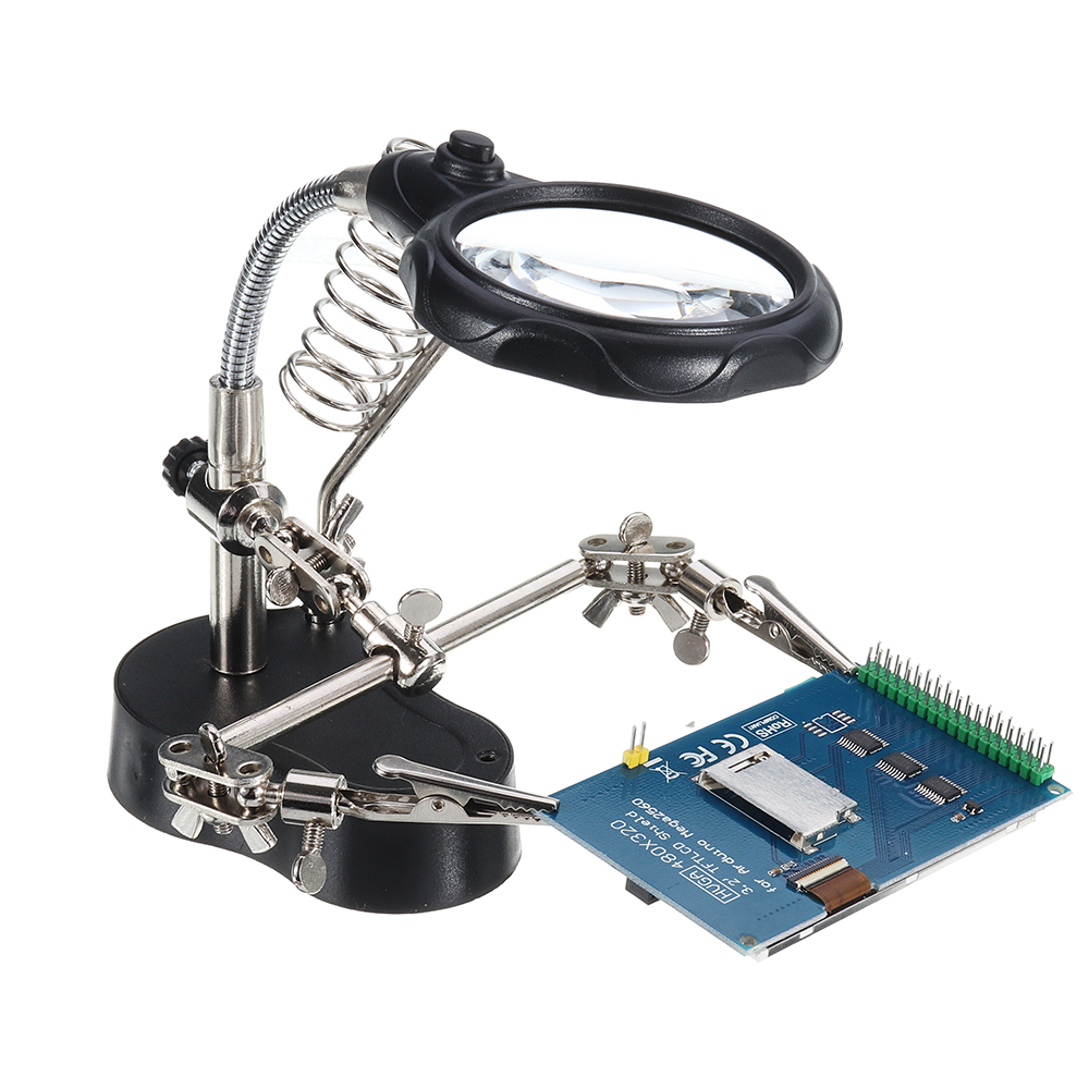 LED-Light-Soldering-Iron-Stand-Holder-Helping-Hands-Magnifying-Glass-Magnifier-Third-Hand-Magnifier-1546675-4