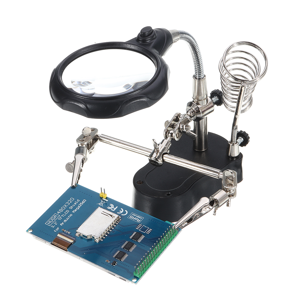 LED-Light-Soldering-Iron-Stand-Holder-Helping-Hands-Magnifying-Glass-Magnifier-Third-Hand-Magnifier-1546675-5