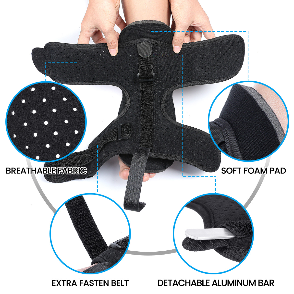 CHARMINER-Plantar-Fasciitis-Night-Splint-Foot-Drop-Orthotic-Brace-with-Sponge-Fitness-Ball-Adjustabl-1886030-3