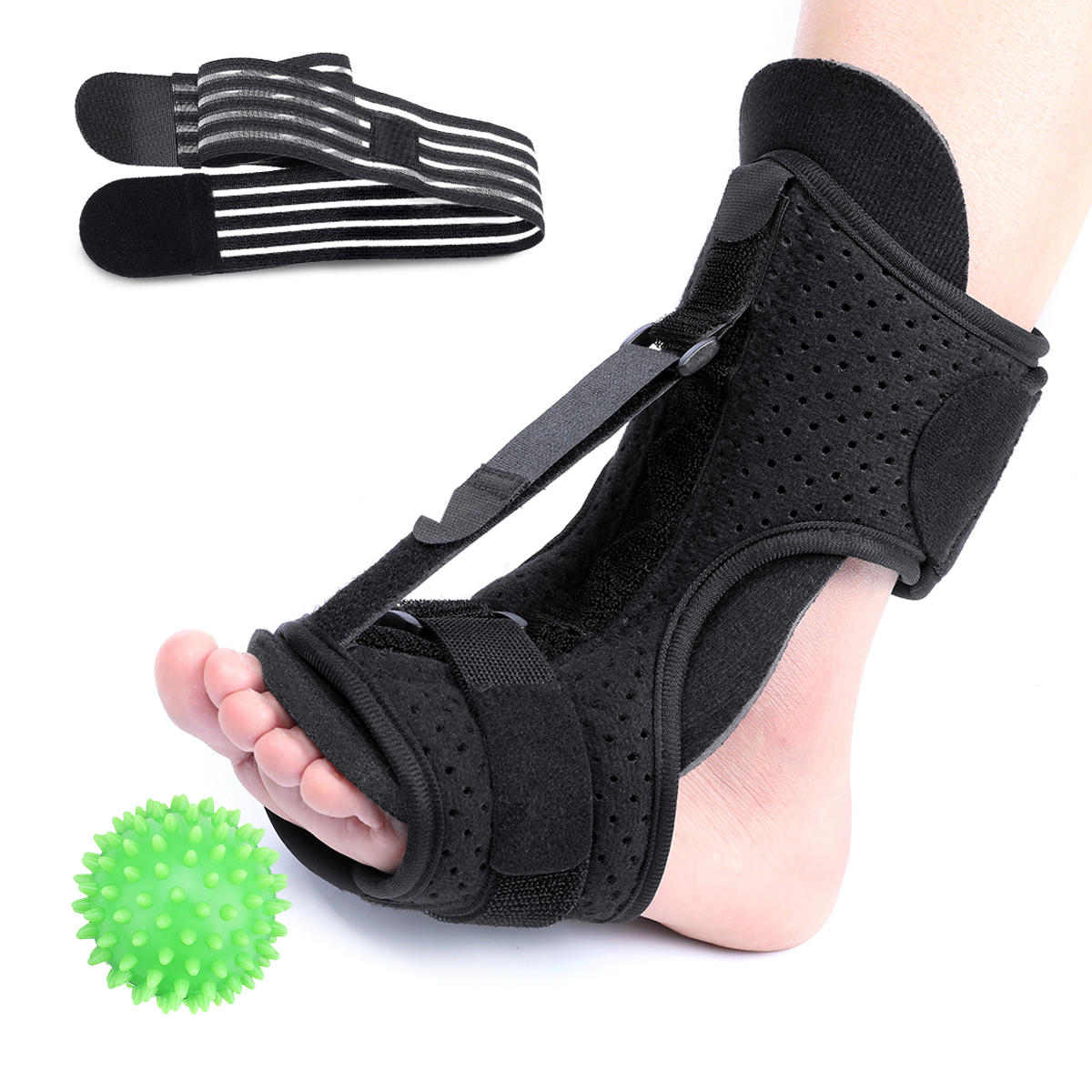 CHARMINER-Plantar-Fasciitis-Night-Splint-Foot-Drop-Orthotic-Brace-with-Sponge-Fitness-Ball-Adjustabl-1886030-7