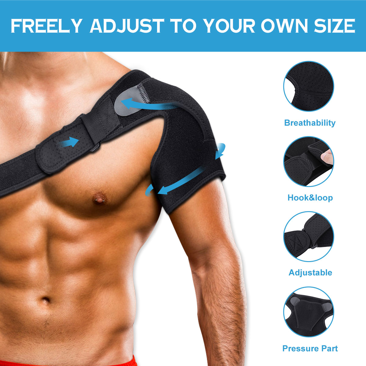 CHARMINER-Shoulder-Protector-Adjustable-Sports-Single-Shoulder-Support-Belt-Elasticity-for-Pain-Reli-1891324-3