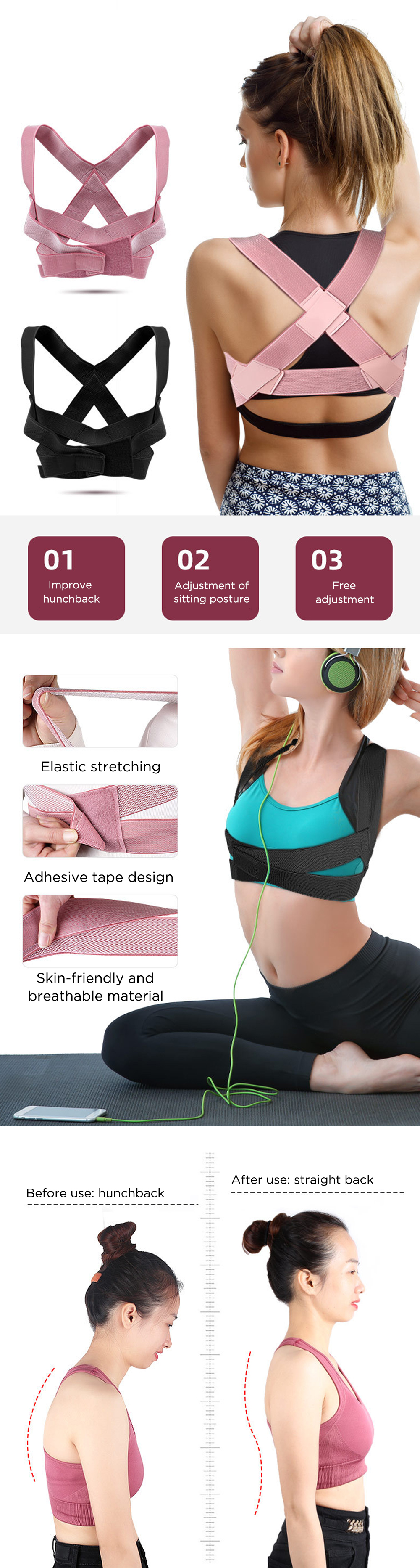 KALOAD-Back-Support-Adjustable-Posture-Corrector-Back-Orthosis-Health-Relieve-Back-Pain-Fixer-Tape-1806092-1