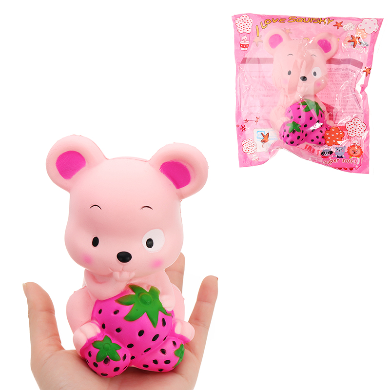 Squishy-Strawberry-Rat-13CM-Slow-Rising-Soft-Toy-Stress-Relief-Gift-Collection-With-Packing-1273062-3