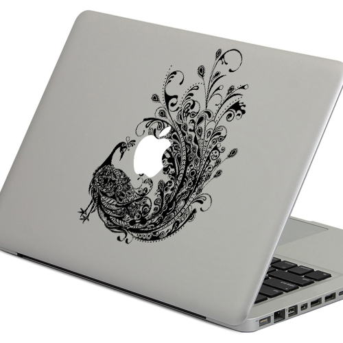 PAG-Peacock-Decorative-Laptop-Decal-Removable-Bubble-Free-Self-adhesive-Partial-Color-Skin-Sticker-1032162-2