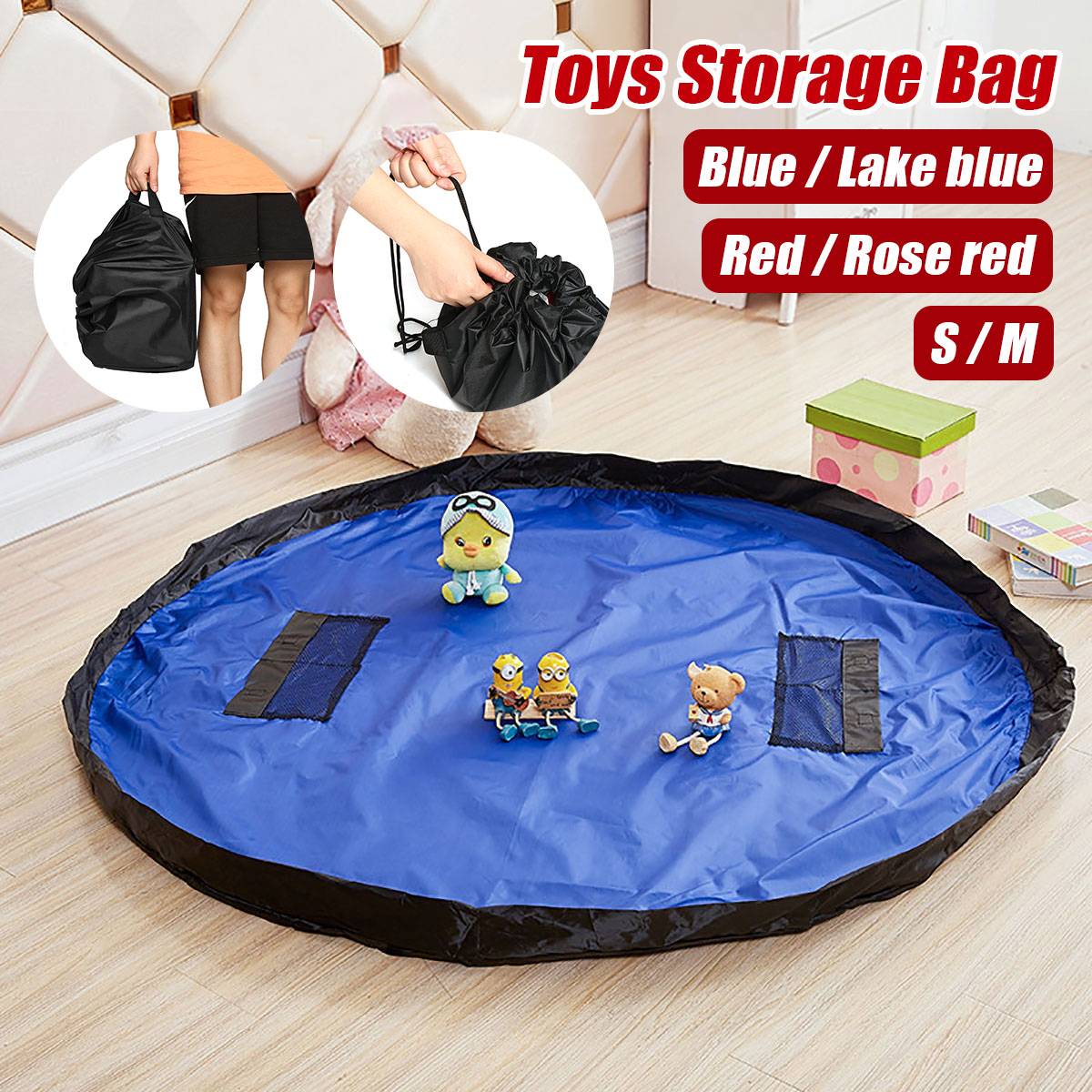 Portable-Kids-Large-Capacity-Toys-Storage-Bag-Children-Play-Mat-Organizer-Pouch-1822281-1