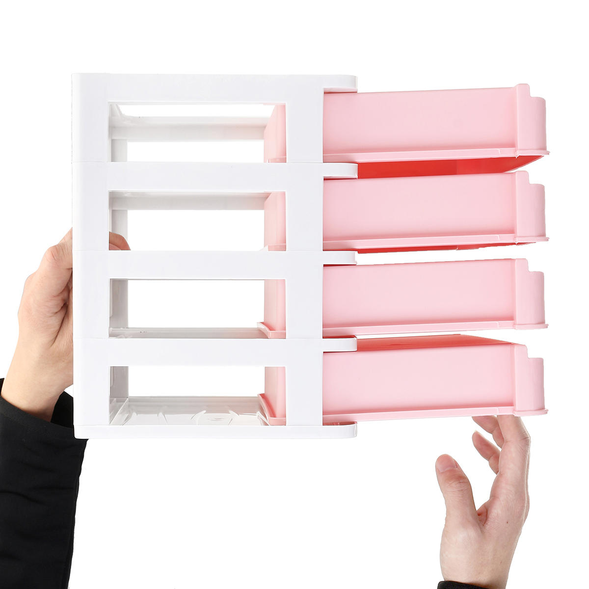 1/2/3/4 Tiers Multilayer Drawer Type Makeup Box Cosmetic Makeup Box Desktop Organizer Storage Box Display Box