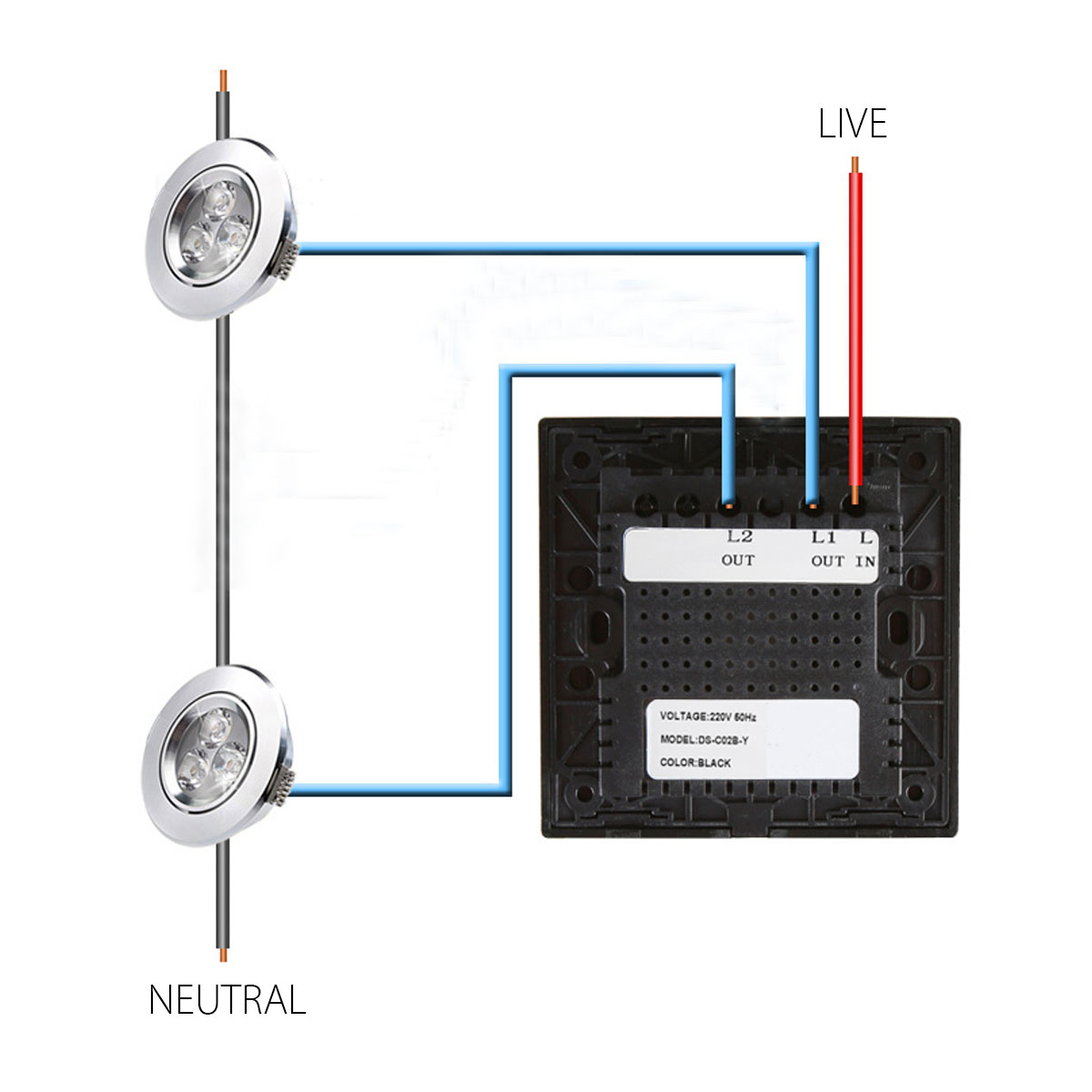 AC100-250V-1-Way-2-Gang-Tempered-Glass-Remote-Control-Touch-Switch-Light-Wall-Switch-1196562-4