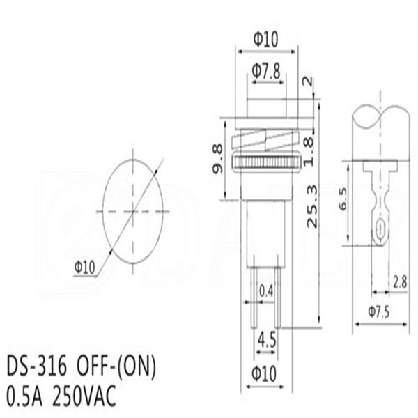 Wendao-DS-316-250V-1A-10mm-Self-resetting-OFFON-Switch-Push-Button-No-Lock-10pcs-1060415-3