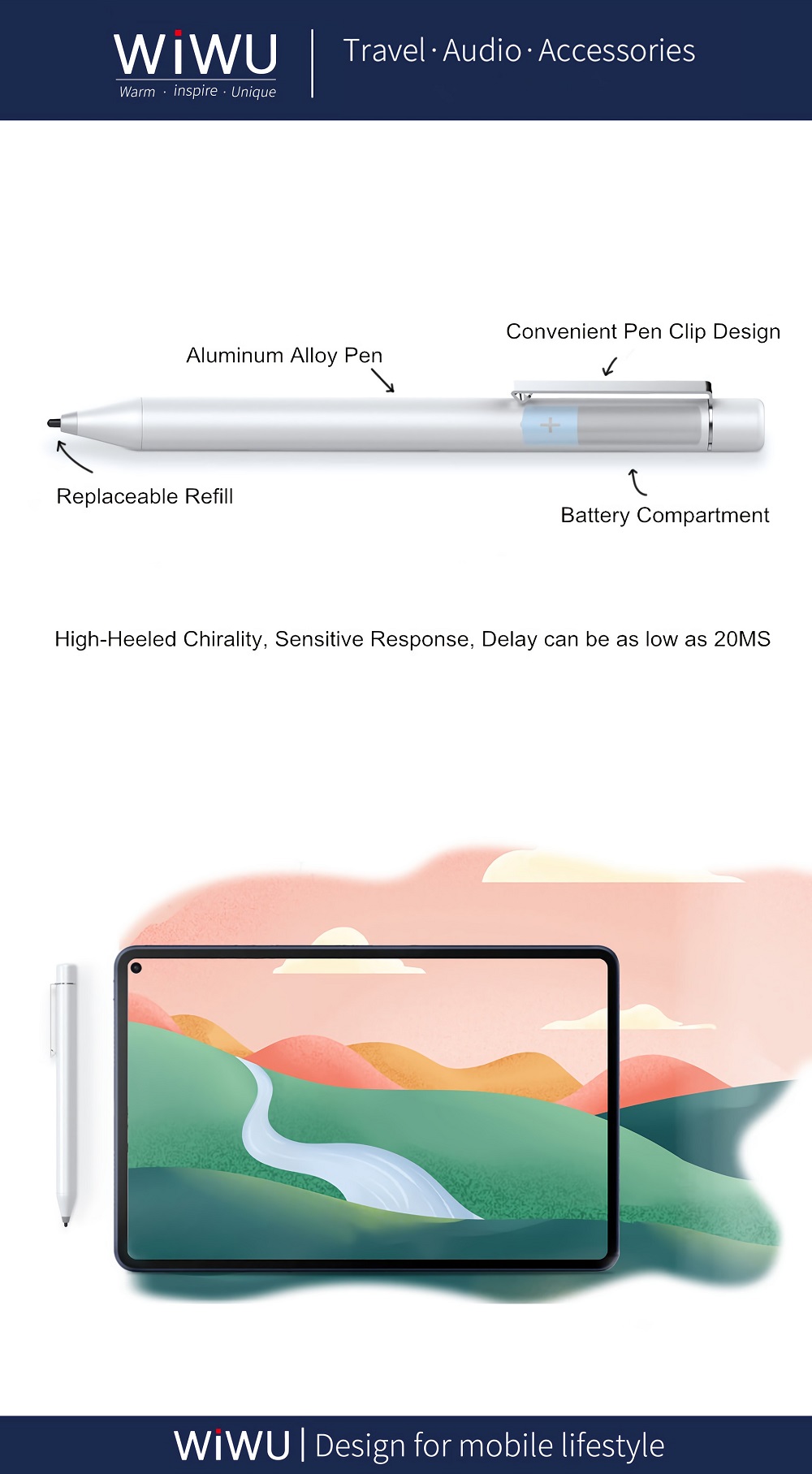 WIWU-Mate-Pencil-2048-Pressure-Stylus-Pen-for-HUAWEI-MateBook-E-2019-HUAWEI-M5-M6-Tablet-Laptop-1671787-7