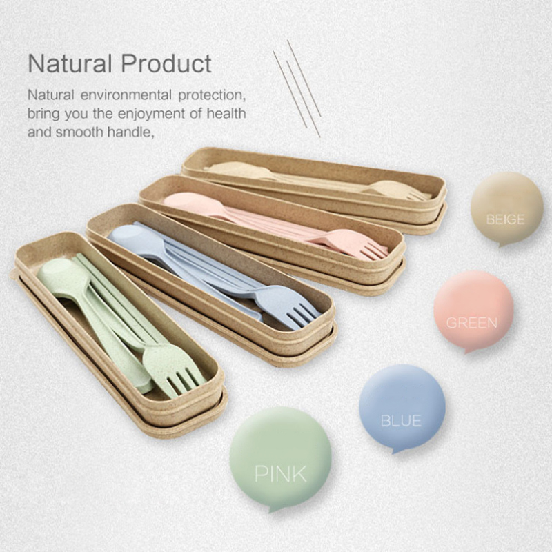 Portable-Chopstick-Fork-Spoon-Three-piece-Eco-friendly-Travel-Picnic-Wheat-Straw-Tableware-Set-with--1349859-1