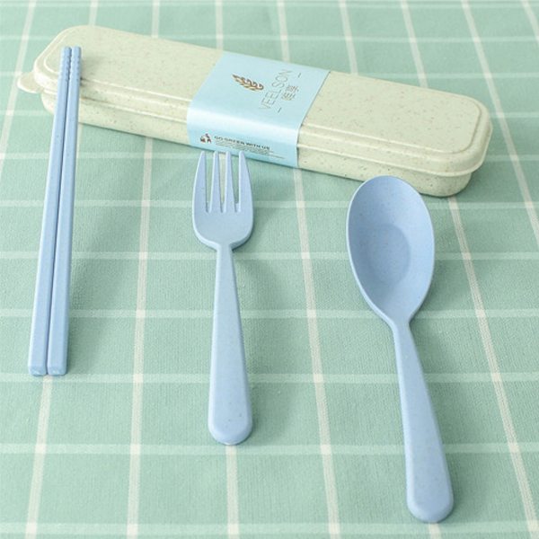 Portable-Chopstick-Fork-Spoon-Three-piece-Eco-friendly-Travel-Picnic-Wheat-Straw-Tableware-Set-with--1349859-9