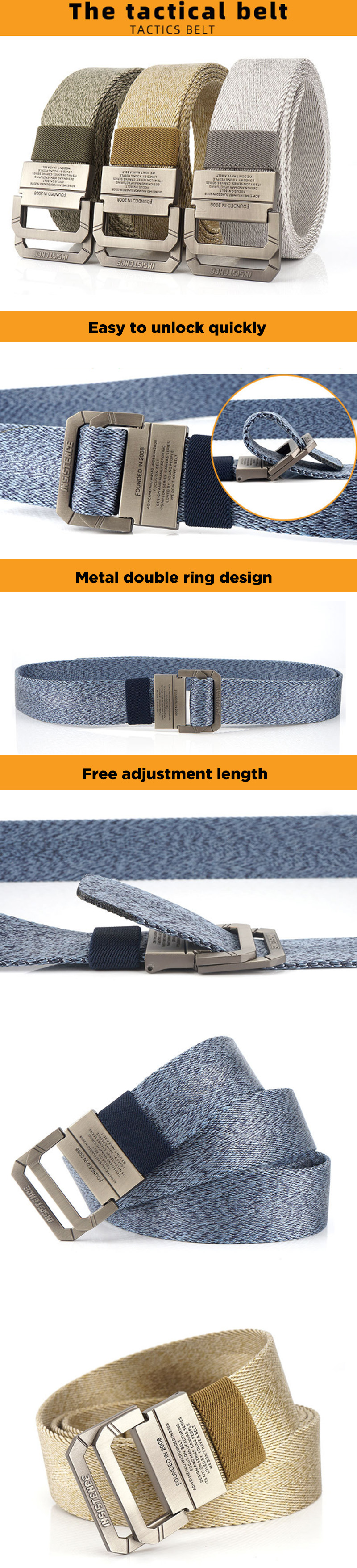 AWMN-125cm-Double-Ring-Tactical-Belt-Leisure-Camping-Hunting-Nylon-Waist-Belt-1556375-1