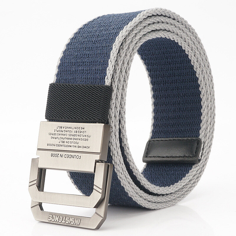 2SD 125CM Nylon Tactical Belt Outdoor Leisure Double Zinc Alloy Waist Belts