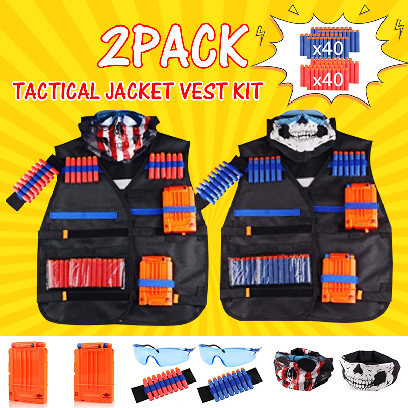 Children-2-Sets-Tactical-Tank-Tops-Kit-Wrist-Bands-Face-Mask-Protective-Glasses-Darts-1618497-1