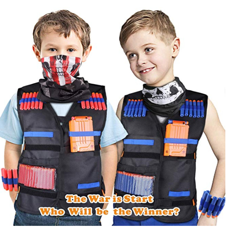 Children-2-Sets-Tactical-Tank-Tops-Kit-Wrist-Bands-Face-Mask-Protective-Glasses-Darts-1618497-7