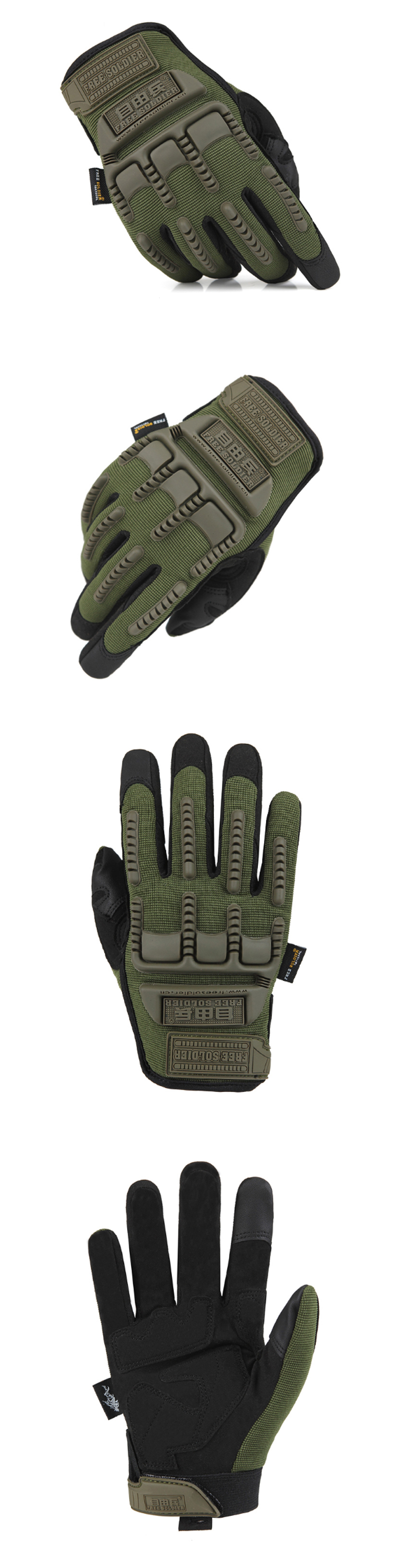 FREE-SOLDIER-Tactical-Full-Finger-Glove-Slip-Resistant-Gloves-Elastic-Tactical-Gloves-For-Outdoor-Sp-1437966-3