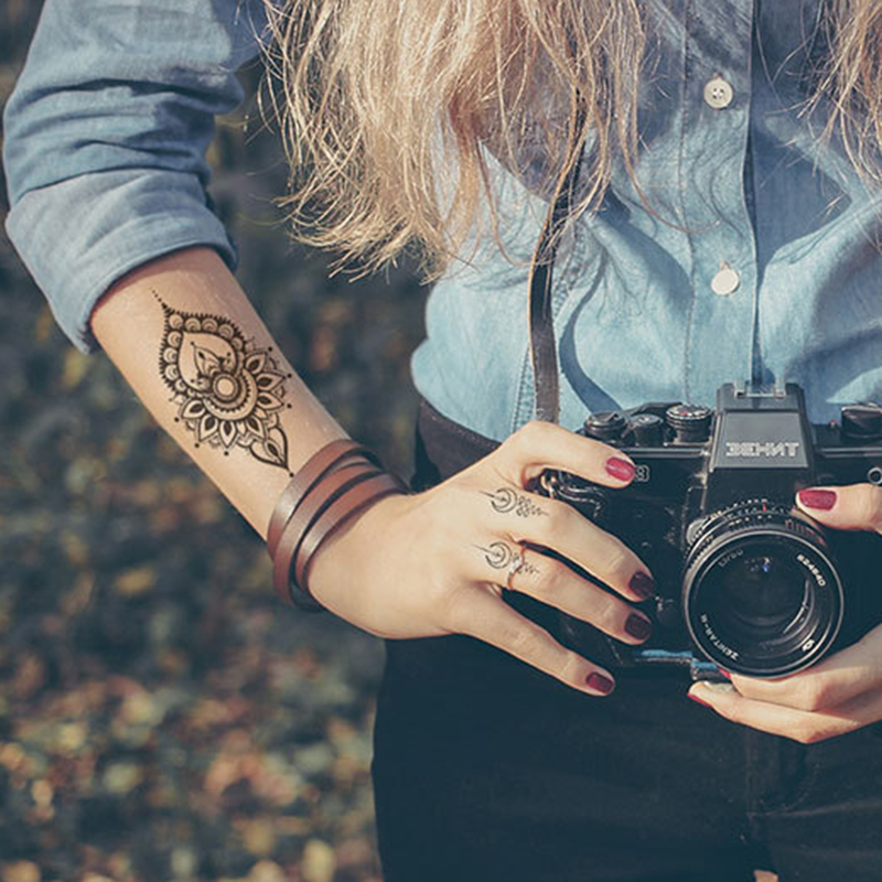 Black-Feather-Mandala-Flower-Temporary-Tattoo-Sticker-Waterproof-Body-Art-Arm-Tattoo-Transfer-Paper-1724425-4