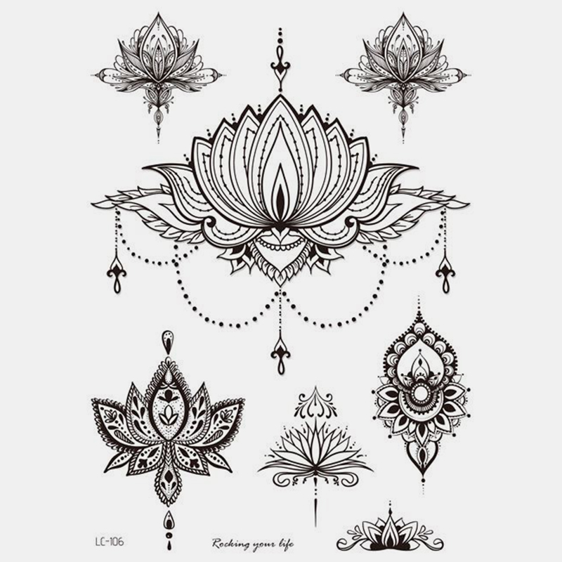 Black-Feather-Mandala-Flower-Temporary-Tattoo-Sticker-Waterproof-Body-Art-Arm-Tattoo-Transfer-Paper-1724425-6