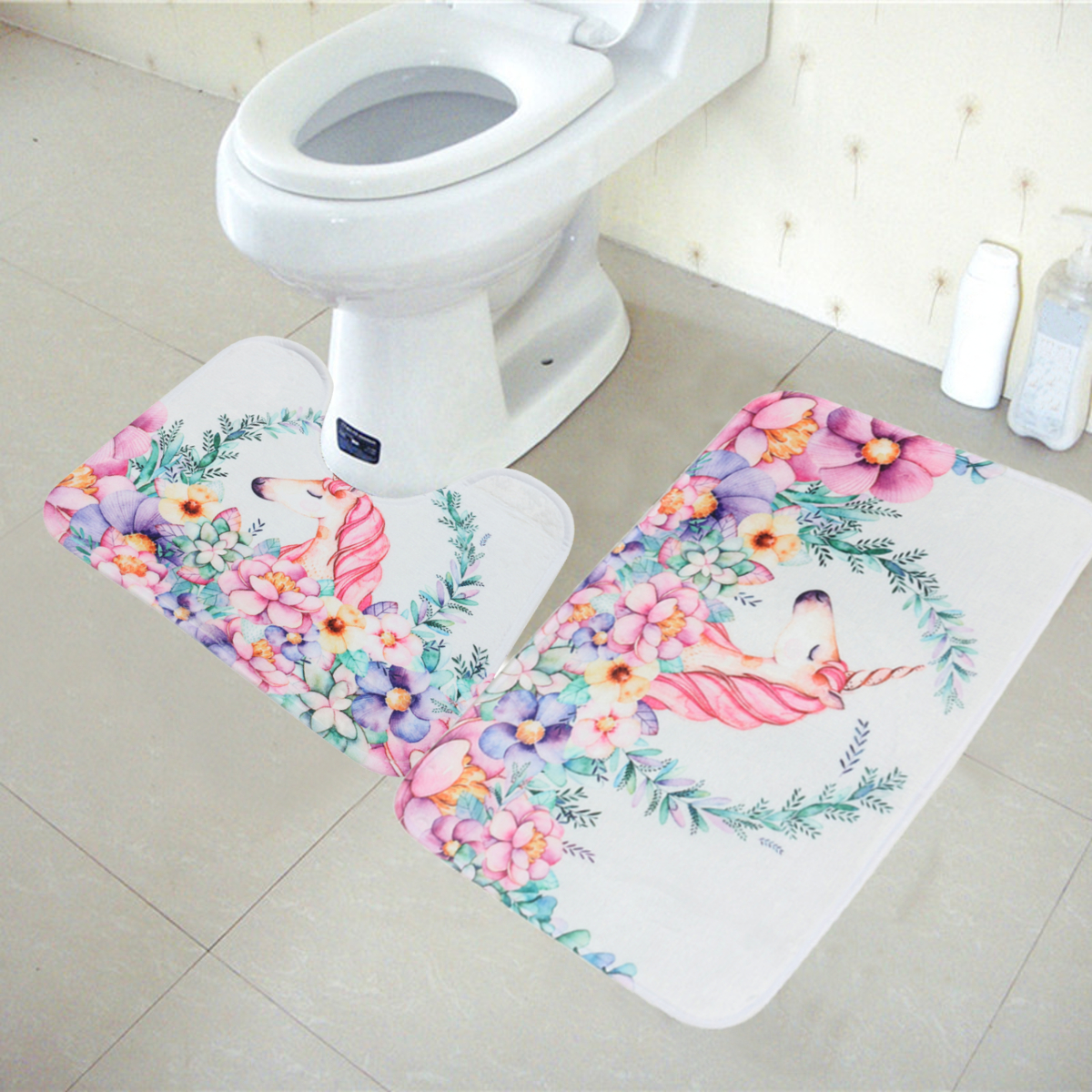 3Pcs-Bath-Mat-Set-Non-Slip-Pedestal-Mat-Toilet-Bathroom-Rug-Memory-Foam-Design-1289503-2