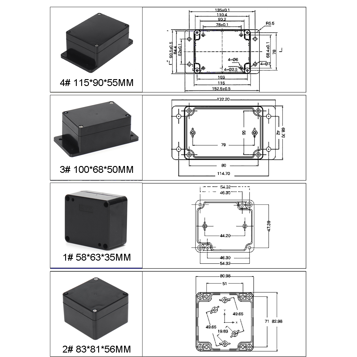 ABS-Enclosure-Box-Electronics-Components-Project-Hobby-Case-With-Screws-1672428-2