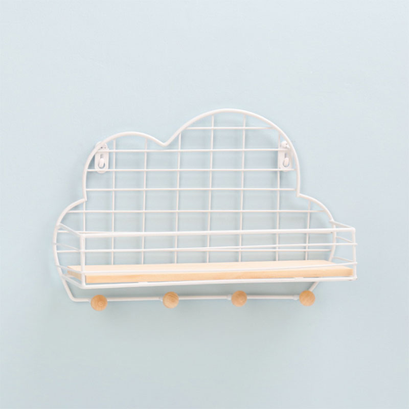 Wall-Mounted-Shelf-Metal-Wire-Rack-Storage-Unit-With-Hooks-Key-Basket-Hanger-1676470-7