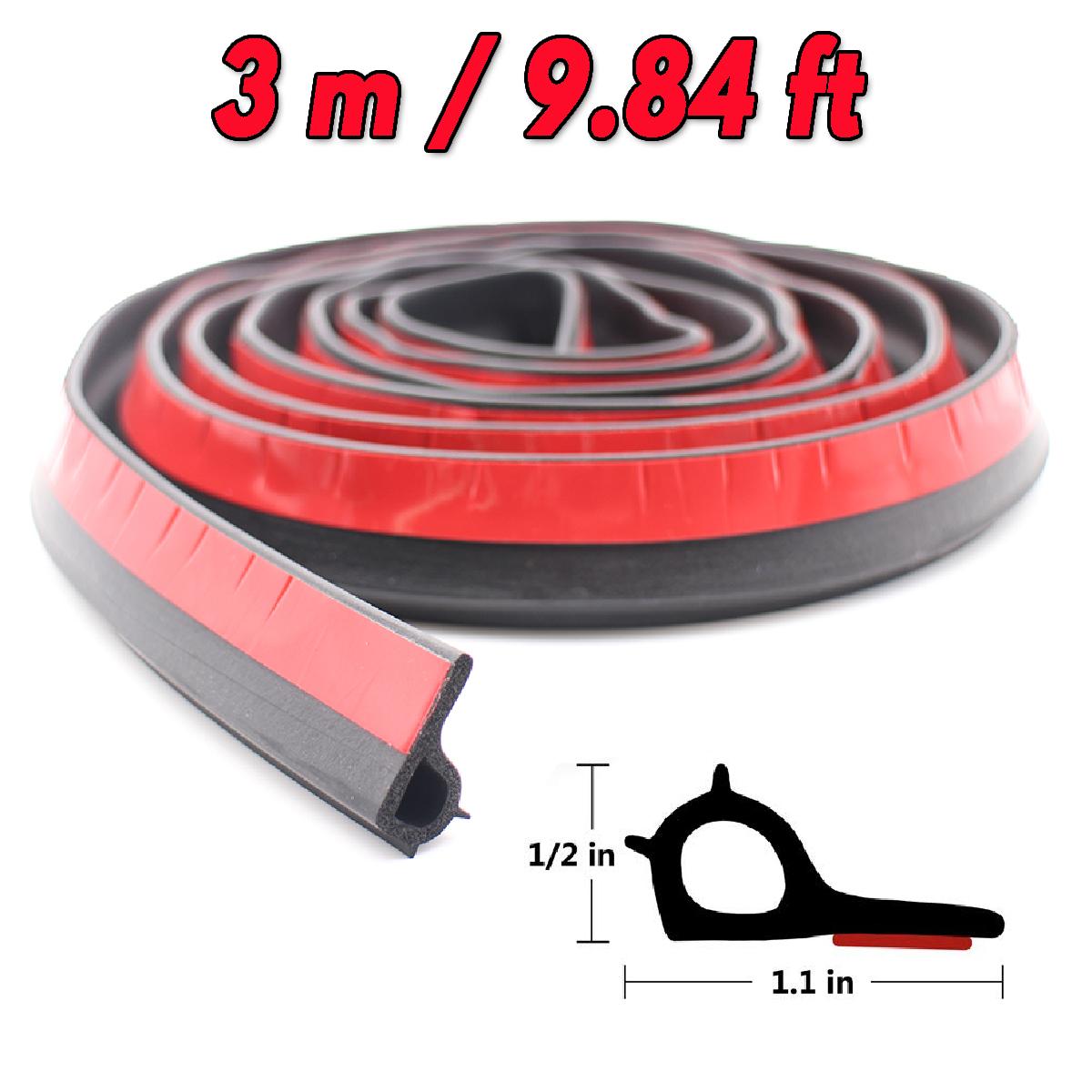 3-Meters-Universal-TAILGATE-Sealing-Strip-Seal-Kit-for-TOYOTA-HILUX-SR5-SR-RUBBER-UTE-Dust-Tall-Gate-1575669-2