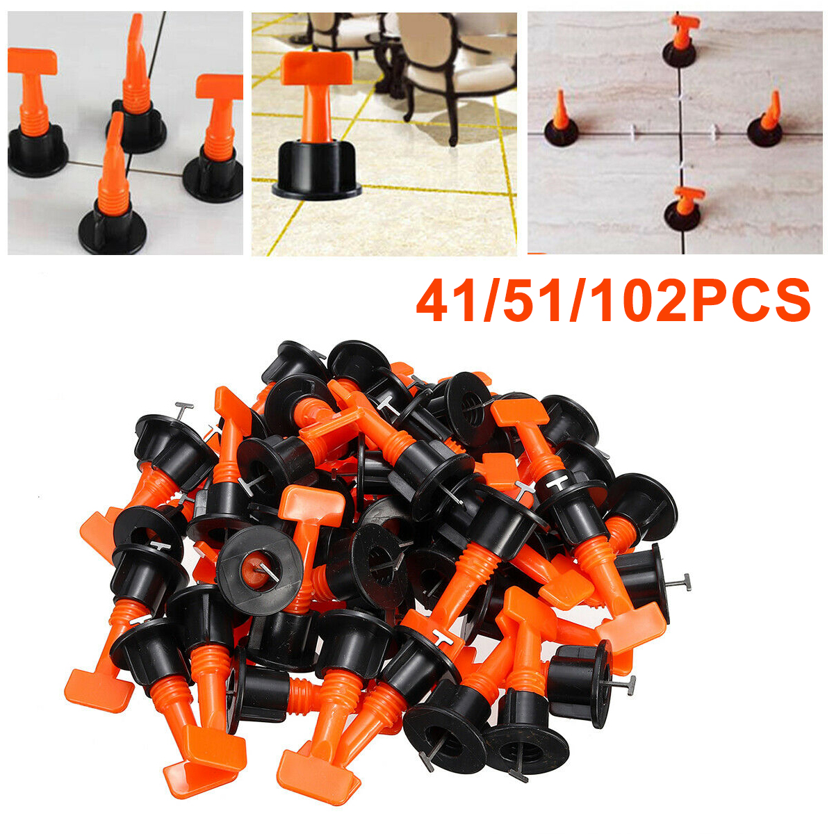 41-102pcs-Ceramic-Floor-Wall-Construction-Tool-Tile-Leveling-System-Kit-Spacers-1623068-1