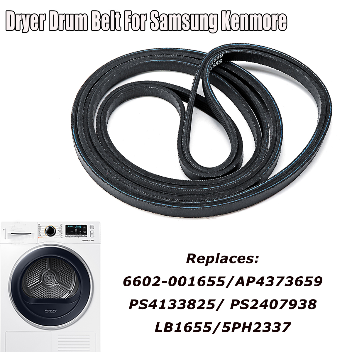 6602-001655-Dryer-Drum-Belt-PS4133825-AP4373659-PS2407938-For-Samsung-Kenmore-1332066-1