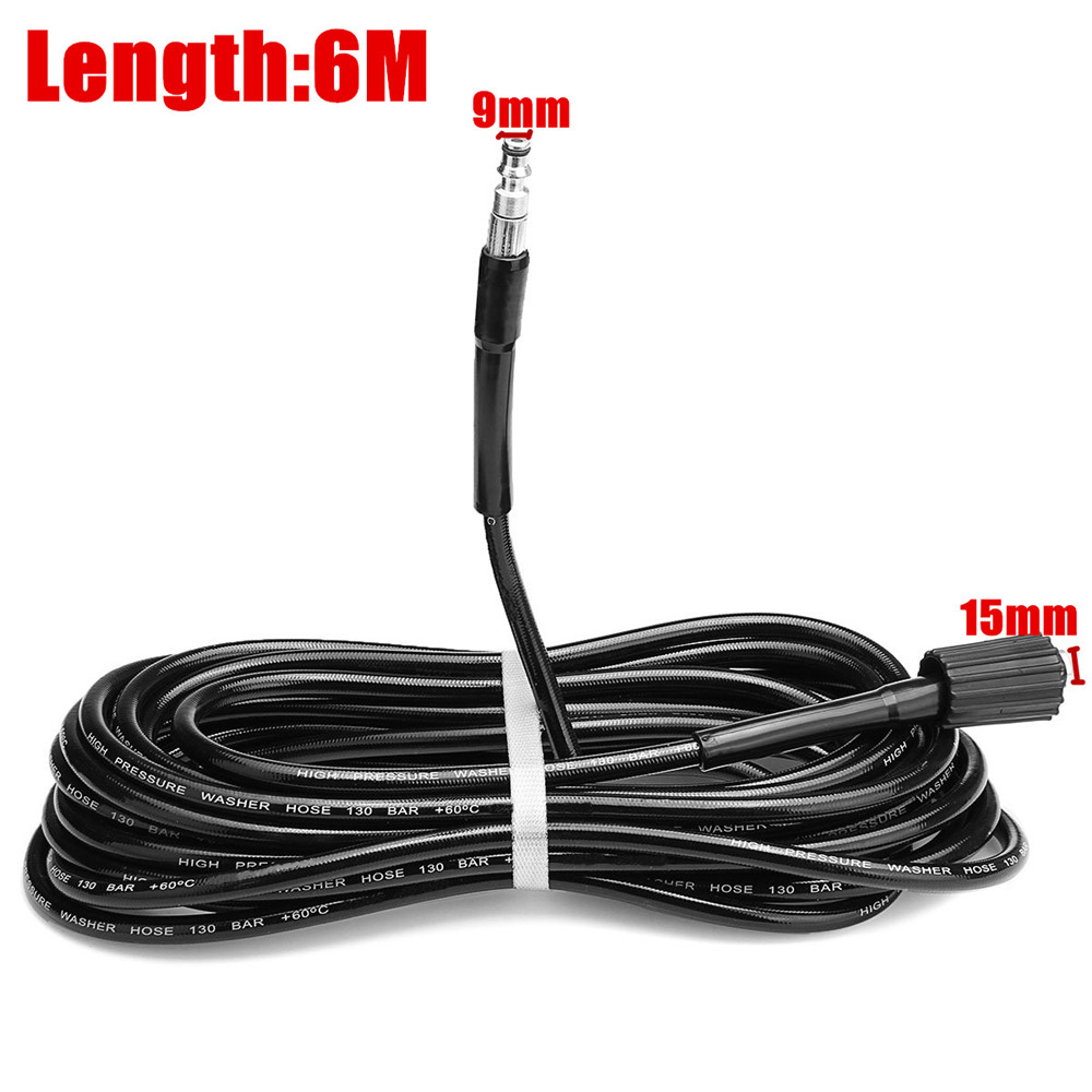 6M-High-Pressure-Washer-Hose-Black-130Bar-Washing-Machine-Car-Wash-For-VAX-1325776-4