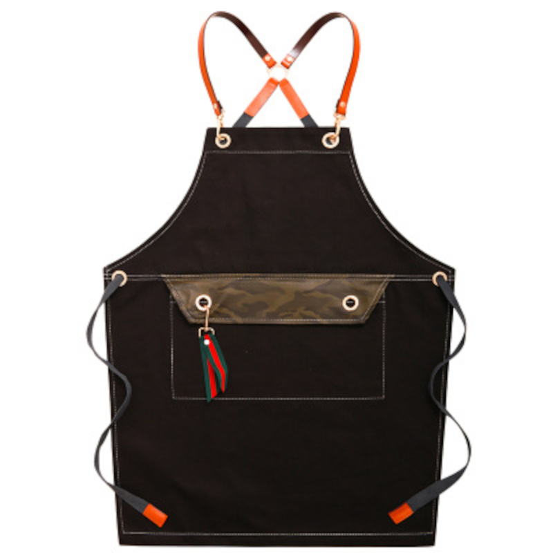 Denim-Work-Apron-Washable-Dust-proof-Apron-Pocket-With-Flap-For-Craftsman-Carpenter-Mason-1774600-3