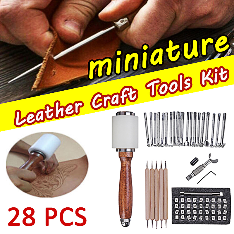 28Pcs-DIY-Professional-Leather-Craft-Working-Tools-Kit-for-Hand-Sewing-Tools-1902730-1
