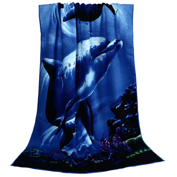 70x150cm-Blue-Dolphin-Penguin-Print-Absorbent-Microfiber-Beach-Towels-Quick-Dry-Bath-Towel-1005533-4