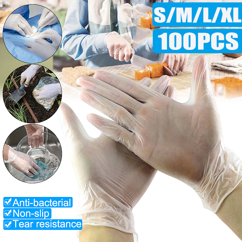 100-Pcs-PVC-Disposable-Gloves-PVC-Transparent-Gloves-Protective-Outdoor-Camping-Travel-1780319-1