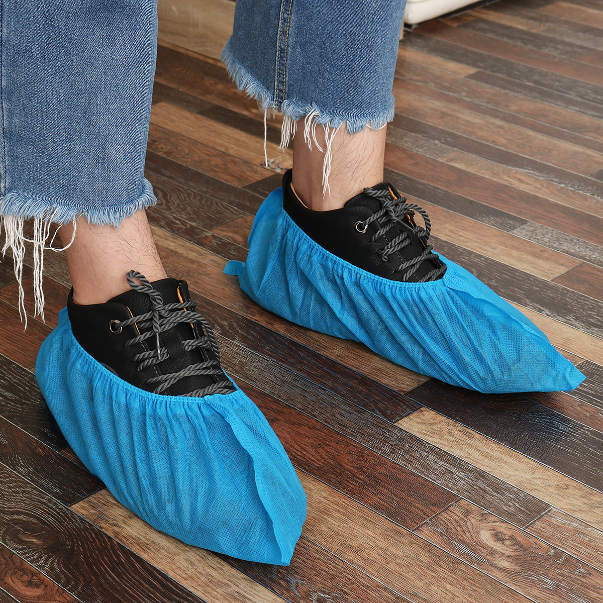 SGODDE-100PCSLot-Disposable-Overshoes-Shoe-Care-Kits-Plastic-Rain-Waterproof-Shoe-Covers-Boot-Covers-1718603-10