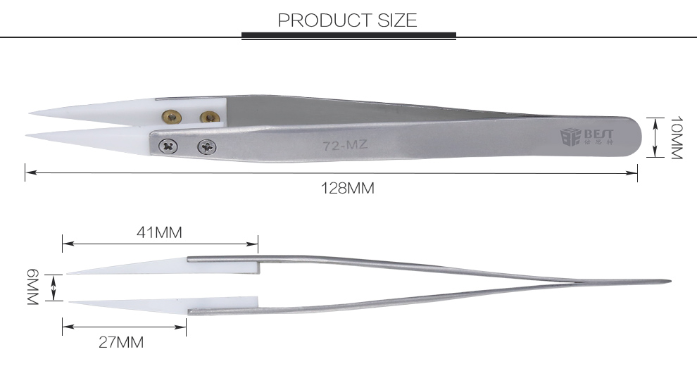 BEST-BST-72-MZ-Anti-acid-Ceramic-Tipped-Stainless-Steel-Tweezer-Fine-Pointed-Tips-With-Heat-Resistan-1363150-2