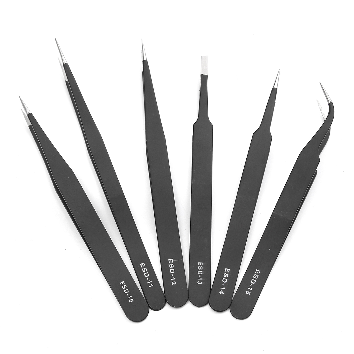 DANIU-6Pcs-Safe-Anti-static-Tweezers-Maintenance-Repair-Nippers-Forceps-Tools-Kit-ESD10-15-1190537-2