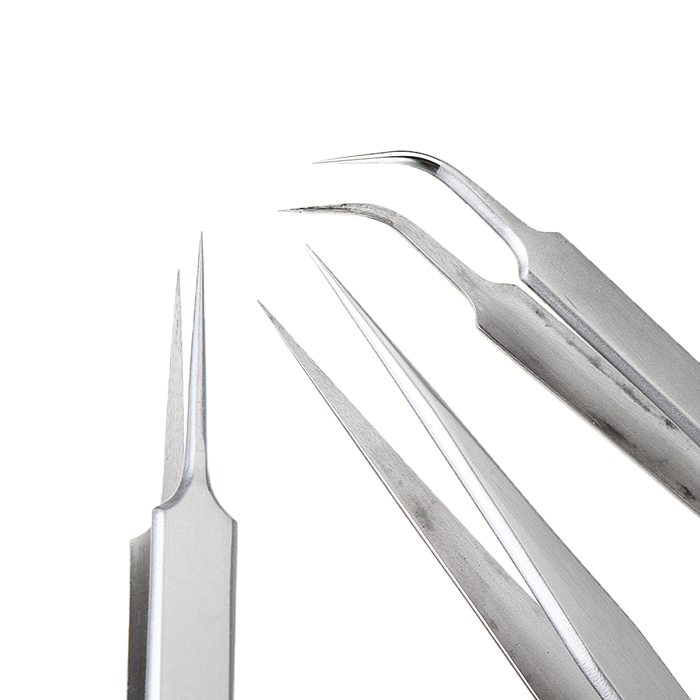 Electronics-Industrial-Tweezer-Anti-static-Curved-Straight-Tip-Precision-Stainless-Steel-Forceps-Pho-1587331-2