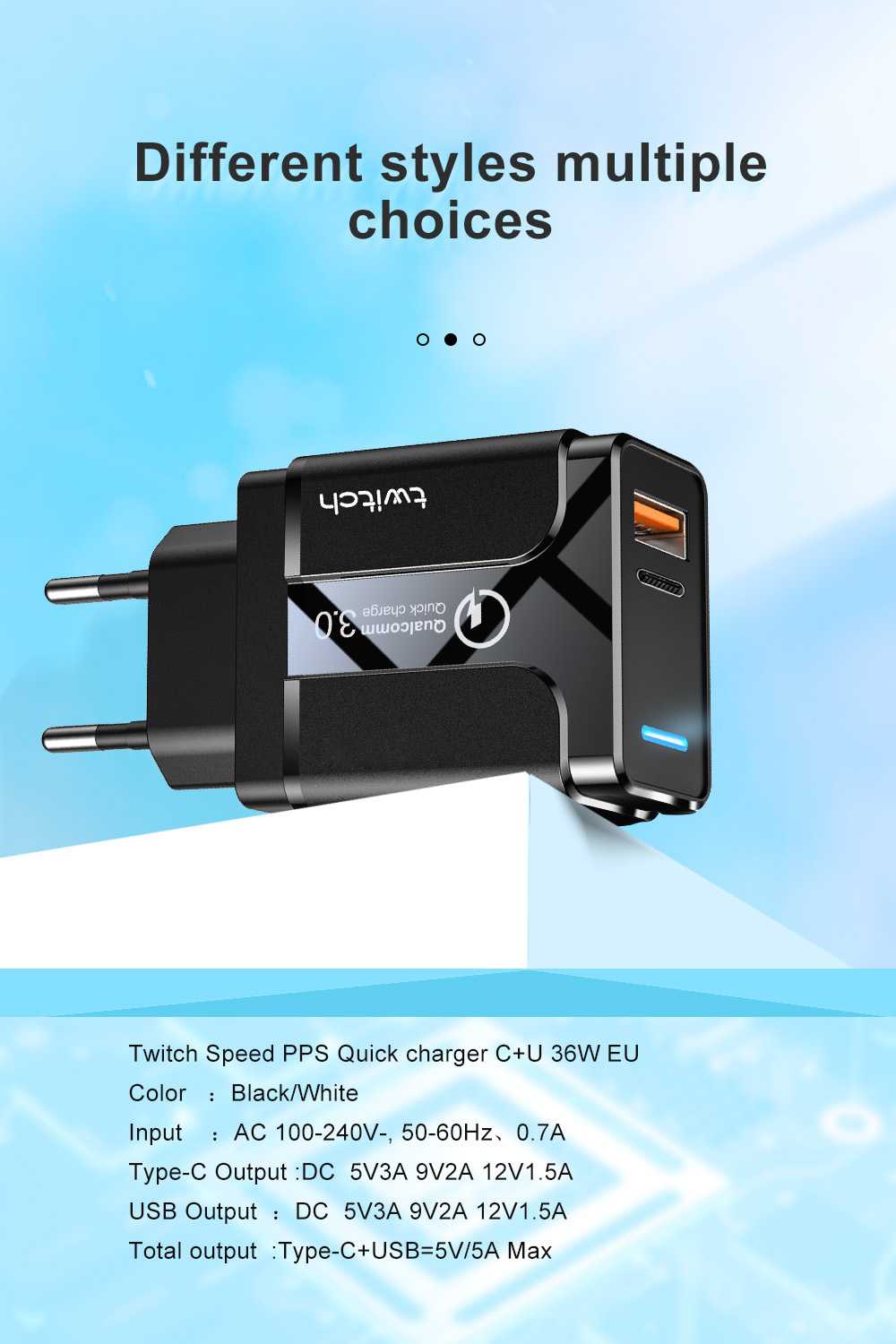 Twitch-Type-C-USB-Charger-36W-QC30-PD-Fast-Charging-For-iPhone-XS-11Pro-Huawei-P30-Pro-Mate-30-Mi10--1666588-1