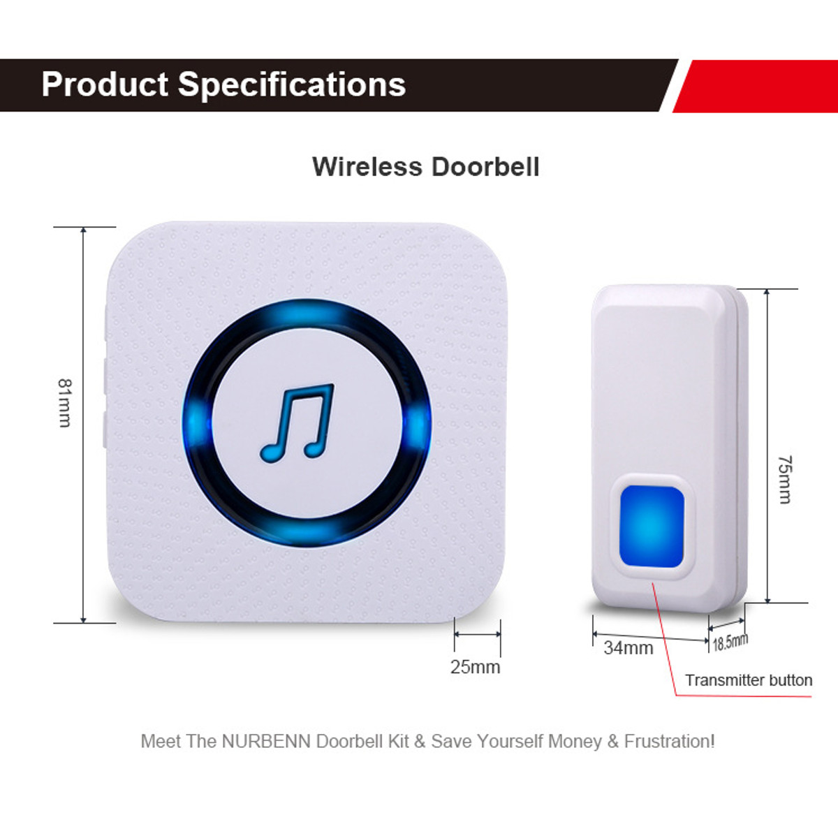 300M-Waterproof-Wireless-Doorbell-55-Songs-Chime-LED-Flash-EUUSUKAU-Plug-1554491-5