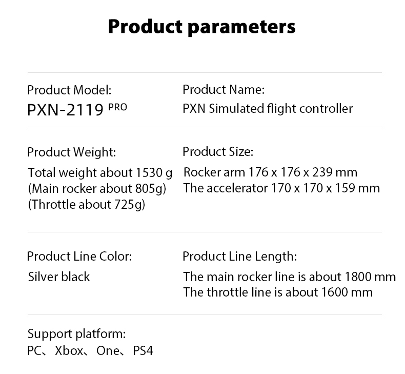 PXN-2119-PRO-Wired-Vibration-Joystick-Flight-Rocker-Gaming-Steering-Wheel-Pedal-Racing-Wheel-Game-Co-1948464-13