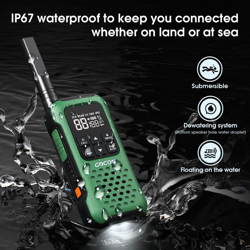GOCOM-G9-1Pair-Handheld-IP67-Waterproof-Walkie-Talkies-16-Channels-440-470-MHz-Wireless-Transmitter--1896512-2