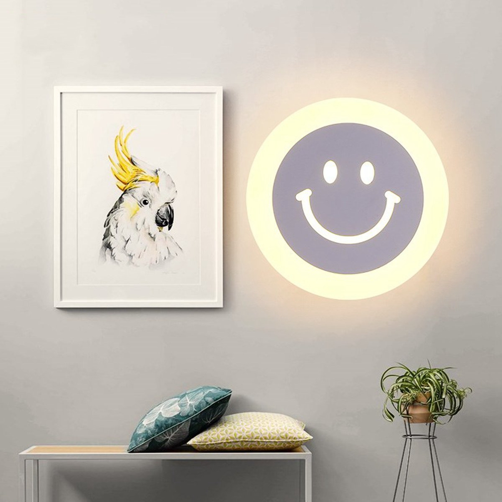 10W-LED-Round-Smile-Aisle-Living-Room-Wall-Light-Indoor-Bedside-Lamp-1485562-7