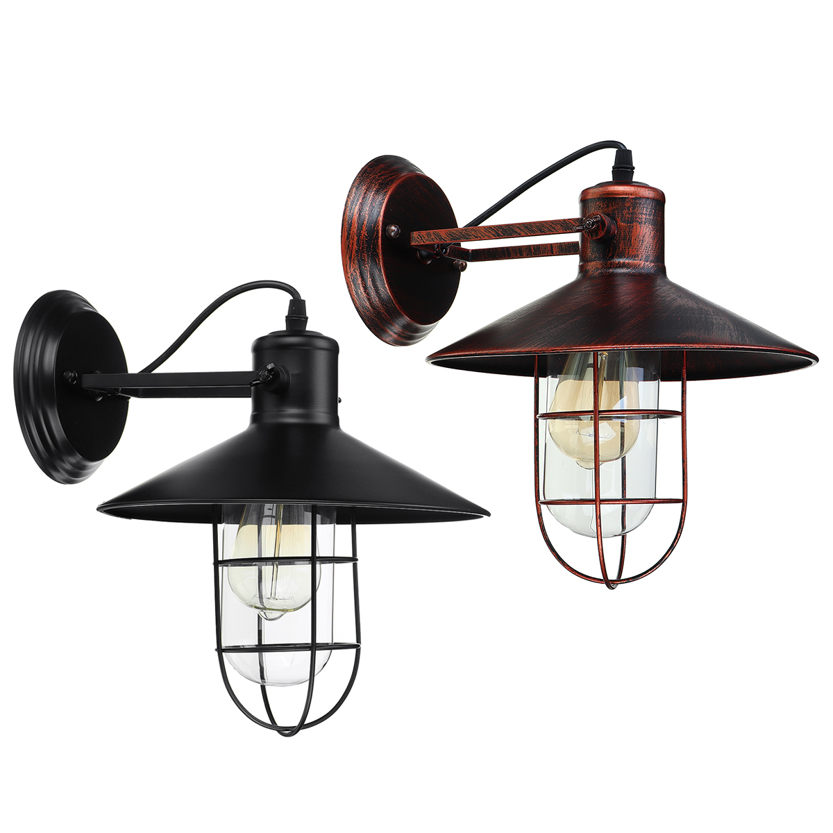 110-240V-E27-Wall-Lights-Industrial-Sconce-Lamps-240deg-Adjustable-Angle-Vintage-Art-Decoration-1830224-12
